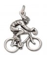 MALE CYCLIST Sterling Silver Charm