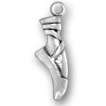 BALLET SHOE on POINTE Sterling Silver Charm