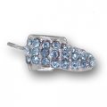 BABY BOOTIE Sterling Silver Blue Crystal Charm - CLEARANCE