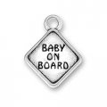 BABY on BOARD Sterling Silver Charm - CLEARANCE