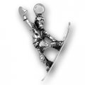 SNOWBOARDER Sterling Silver Charm - DISCONTINUED