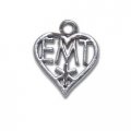 EMT - EMERGENCY MEDICAL TECH Sterling Silver Charm
