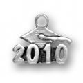 GRADUATION CAP 2010 Sterling Silver Charm - CLEARANCE
