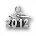 GRADUATION CAP 2012 Sterling Silver Charm - CLEARANCE
