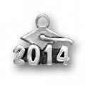 GRADUATION CAP 2014 Sterling Silver Charm - CLEARANCE