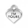 I'M YOURS HEART Sterling Silver Charm - CLEARANCE