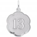 NUMBER THIRTEEN SCALLOPED DISC - Rembrandt Charms