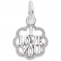 I LOVE YOU WITH SCALLOPED BORDER - Rembrandt Charms