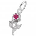 ROSE WITH STONE ACCENT - Rembrandt Charms