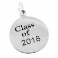 CLASS of 2018 - GRADUATION CAP Sterling Silver Charm