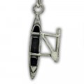 BOAT w/OUTRIGGER and PADDLE Sterling Silver Charm