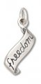 FREEDOM BANNER Sterling Silver Charm