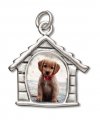 DOG HOUSE PHOTO FRAME Sterling Silver Charm