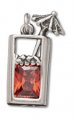 TROPICAL DRINK Crystal Sterling Silver Charm
