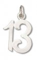 NUMBER 13 Sterling Silver Charm