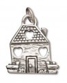 HOUSE with HEART WINDOWS Sterling Silver Charm