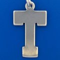 LETTER T - Box Style Sterling Silver Charm