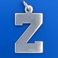 Letter Z - Box Style Sterling Silver Charm