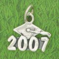 GRADUATION CAP 2007 Sterling Silver Charm - DISCONTINUED