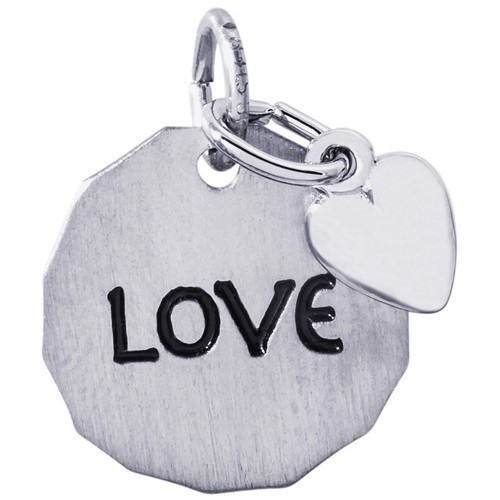 LOVE CHARM TAG with HEART ACCENT - Rembrandt Charms