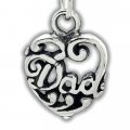 FILIGREE DAD HEART Sterling Silver Charm