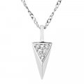 DIAMOND TRIANGLE  Sterling Silver Pendant & Necklace
