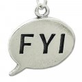 FYI Sterling Silver Charm