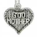 GOD MOTHER HEART Sterling Silver Charm