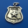 Police Badge Sterling Silver Charm