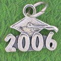 GRADUATION CAP 2006 Sterling Silver Charm - DISCONTINUED