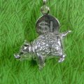PIGGY BANK with COIN Movable Sterling Silver Charm