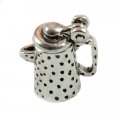 RUSTIC COFFEE POT Sterling Silver Charm