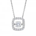 GLIMMER 1CT CZ Sterling Silver Pendant & Necklace