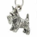SMALL SCOTTISH TERRIER DOG Sterling Silver Charm