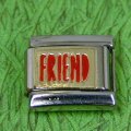 FRIEND (spelled out in red )
