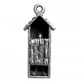 OCCUPIED OUTHOUSE Sterling Silver Charm