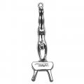 MALE GYMNAST on the POMMEL HORSE Sterling Silver Charm