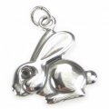 BIG EARED RABBIT Sterling Silver Charm