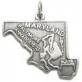 Maryland Sterling Silver Charm