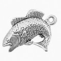 LARGE MOUTH BASS Sterling Silver Charm