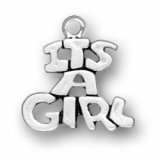 IT'S A GIRL Sterling Silver Charm - CLEARANCE