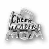 CHEERLEADER MOM Sterling Silver Charm - CLEARANCE