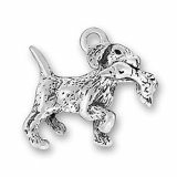 RETRIEVER with DUCK Sterling Silver Charm