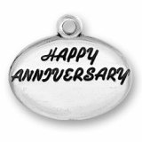 HAPPY ANNIVERSARY Sterling Silver Charm - CLEARANCE