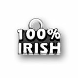 100% IRISH Sterling Silver Charm - CLEARANCE