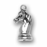 KNIGHT CHESS PIECE Sterling Silver Charm - CLEARANCE