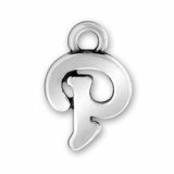 LETTER P Sterling Silver Charm - CLEARANCE