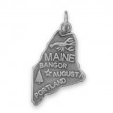 MAINE Sterling Silver Charm