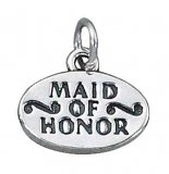 MAID of HONOR Sterling Silver Charm