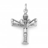 BOURBON & CANAL STREET SIGN Sterling Silver Charm